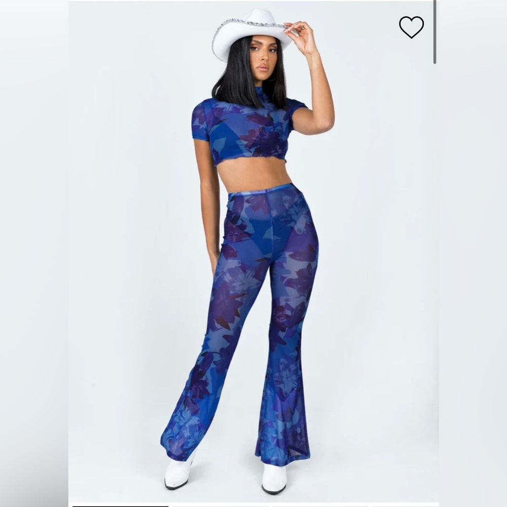 Blue Mesh Set - Princess Polly - Picture 1 of 4